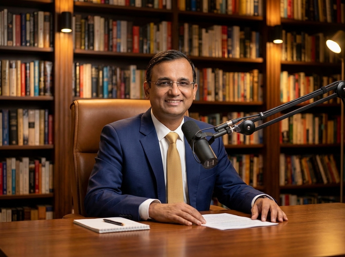 Dr. Sudeep Shukla in executive studio interview setting